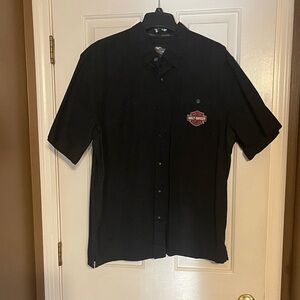 Harley-Davidson Short Sleeve Button Down with Bar & Shield Logo